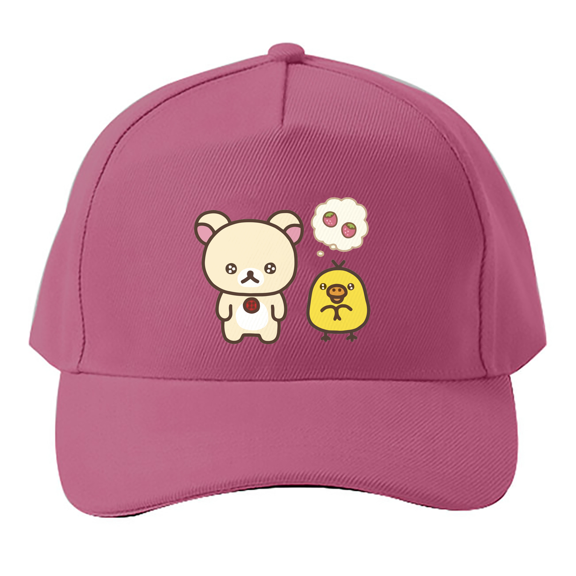 （画像用） リラックマ リラックマ キイロイトリ Rilakkuma Korilakkuma Kiiroitori ベースボールキャップ 綿100％ 男女兼用 帽子 スポーツ